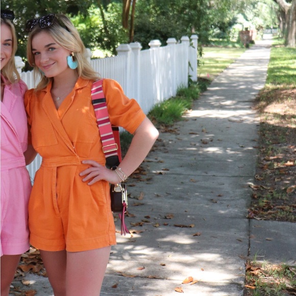 Pants - Orange jumpsuit / romper